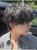 渋谷メンズ軽めシャドウパーマfifth短め波巻きスパイラルパーマ