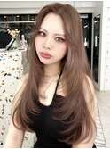 A139レイヤーカットミルクティーカラーベージュカラー