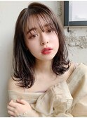 愛されワンカール薄めバング大人可愛いこなれヘア#260f0914