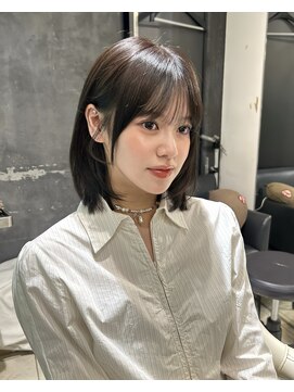 ウィリートーキョー 渋谷(WELLY TOKYO) 【米澤りあ様♪】レイヤーボブ×オリーブグレージュ 韓国ヘア