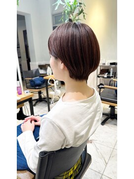 Lideeお客様snap丸みのショートココアベージュ