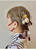 【卒業式ヘアセット】結婚式/銀座/ショートボブ/和装/アレンジ
