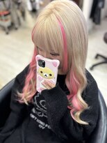 ケーアールツーエス 北野田店(KR2S)&nbsp;ホワイトブロンド×ピンクインナーエクステ