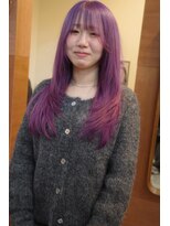 チャプター 問屋町(chapter)&nbsp;髪質改善顔まわりレイヤーカットワインレッドダブルカラー韓国