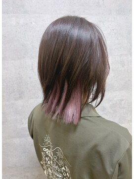 コワフュールトーリ フジグラン店(COIFFURE TORI) さりげなピンク裾カラー×レイヤーボブ