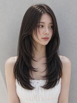 ユーフォリア 渋谷グランデ(Euphoria SHIBUYA GRANDE)&nbsp;レイヤーカット顔まわりレイヤーチョコレートブラウン