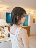 フォト 新宿三丁目(foto) 地毛風縮毛矯正韓国風顔まわりレイヤー小顔ボブ切りっぱなしボブ