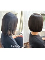コルテ 倉敷西坂店(CoRte.)&nbsp;【before/after】思わず触れたくなる、極上ストレート/髪質改善