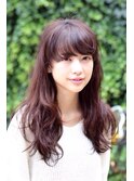 暗めでも柔らかさのでるアプリコットベージュロング