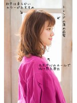 アドラーブル はなみずき店(adorable)&nbsp;ピンクベージュ×エアリー無造作カールミディ