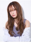 ロングコテ巻き風パーマ