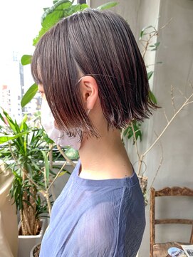 テトヘアー(teto hair) 前下がりボブ、グラデーションカラー、アッシュベージュ