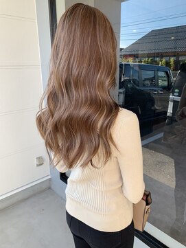 ナンバー(number+) 透明感カラー★ダブルカラーブリーチミルクティーベージュ