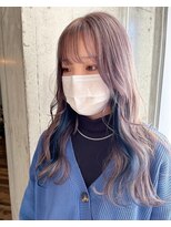 ラニヘアサロン(lani hair salon)&nbsp;シルバーベージュ＋インナーブルー