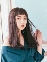 ヘアースペース モナ 清水店(HAIR SPACE Mona) 重ためナチュラルミディの暗髪ダークブラウンカラー/こなれヘア