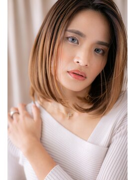 カバーヘア イヴ 戸頭店(COVER HAIR EVE) キレイめカジュアルうる艶髪かきあげボブディZ戸頭20代30代40代