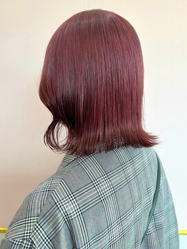 ゲーム バイ アランスミシー 横浜(GAME by Alan Smithee) ダブルカラーピンクベージュケアブリーチハイトーン髪質改善