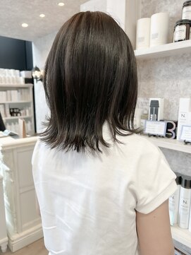 キャアリー(Caary) 福山市美容室Caary人気 ダークグレージュ青みグレージュカラー