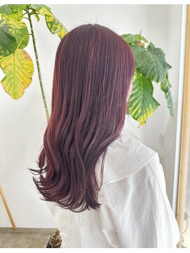 イニ 福井店(ini) 出海/ブリーチなしWカラー/ピンクラベンダー