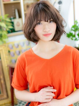 カバーヘア ブリス 川口(COVER HAIR bliss) バレイヤージュアシンメトリーミニボブルフc5川口20代30代40代