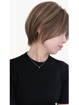 ゴカン バイ ジル ブラン 名古屋(Gokan by JIL BLAN)&nbsp;ハイライトバレイヤージュダブルカラーショートカット30代40代