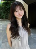 フェミニンロング 2wayバング 小顔ヘア 前髪 似合わせカット