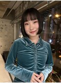 シンプルなワンレングスボブ◎