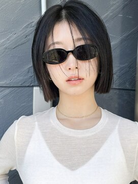 ミンクス 原宿店(MINX) 【MINX原宿表参道】黒髪切りっぱなしボブ/おしゃれ韓国ボブ