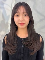 フォト 新宿三丁目(foto)&nbsp;ミニウルフレイヤーカット顔周りカット前髪カット韓国ロング新宿