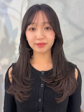 フォト 新宿三丁目(foto) ミニウルフレイヤーカット顔周りカット前髪カット韓国ロング新宿