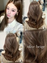 ハピネス 梅田茶屋町店(HAPPINESS)&nbsp;レイヤーカット/ブリーチなし/ベージュ/髪質改善/顔まわり