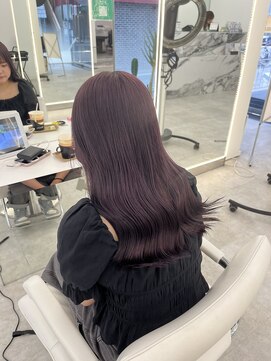 ブラウン(Brown) ブリーチ１回ラベンダーカラー♪