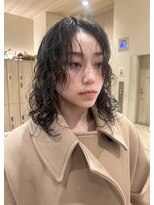 トリッカ 銀座(tricca)&nbsp;ミディアムウルフ/レイヤーカット/ウェーブパーマ/ウェーブヘア