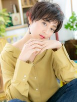 カバーヘア ブリス 上尾西口店(COVER HAIR bliss) ダークアッシュくせ毛風ウェットヘアショートA2上尾20代30代40代