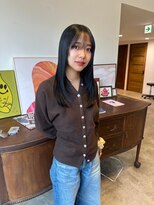 ヘアーアイストゥーレ(HAIR ICI TRE)&nbsp;ダークカラー顔まわりレイヤーミディアム質感トリートメント