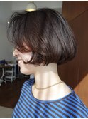 他との差をプラス♪外国人風リップラインおもためボブスタイル◎