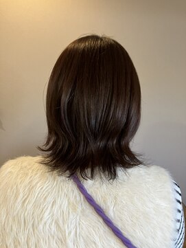 ブリーチなしラベンダーピンク・くびれミディアム