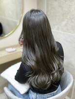 レア 表参道(L'ea)&nbsp;黒髪 クラゲヘアー オリーブグレー 小顔 ココアベージュ