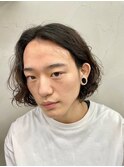 メンズボブ×波巻きスパイラル