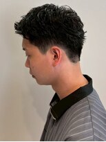 オレンジペコ(orange peco)&nbsp;ピンパーマ スパイキーショート ツーブロック メンズパーマ 20代