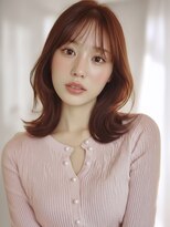 フレイムス ヘアアンドリラックス 大宮東口店(Frames)&nbsp;カシスピンク×小顔くびれミディアムレイヤー学生20代30代大宮