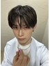 【Yuki考案】前髪ホワイトシルバーハイライト+メンズカット+眉カット ￥13200