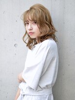 アイビー 吉祥寺(aivee)&nbsp;<aivee>ハイライト×斜めバングのウエーブミディアム