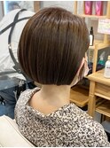 縮毛矯正★小顔前下がりコンパクトボブ★アッシュグレージュ
