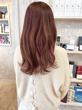 キャアリー(Caary) 福山市美容室Caary ブリーチ無し☆ゆるふわチェリーレッドカラー