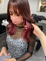 ツキ 横浜店(tuki)&nbsp;インナーカラーイヤリングカラーブリーチ髪質改善トリートメント