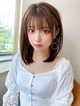 アフロート ディル(AFLOAT D'L) 大人かわいい 2wayバング  グレージュ くびれヘア 髪質改善