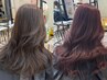 韓国風コテ巻きスタイリング　￥3300 ／シャンプー別