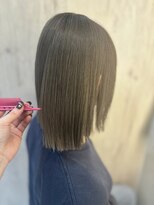 ガビーヘアルーブ(gabi hair LOOB)&nbsp;ハイトーンぷつっとボブ/アイスグレージュ