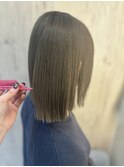 ハイトーンぷつっとボブ/アイスグレージュ